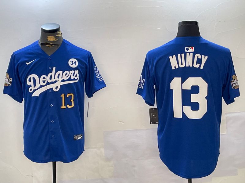 Men Los Angeles Dodgers #13 Muncy Blue Game 2024 Nike MLB Jersey style 11213->los angeles dodgers->MLB Jersey